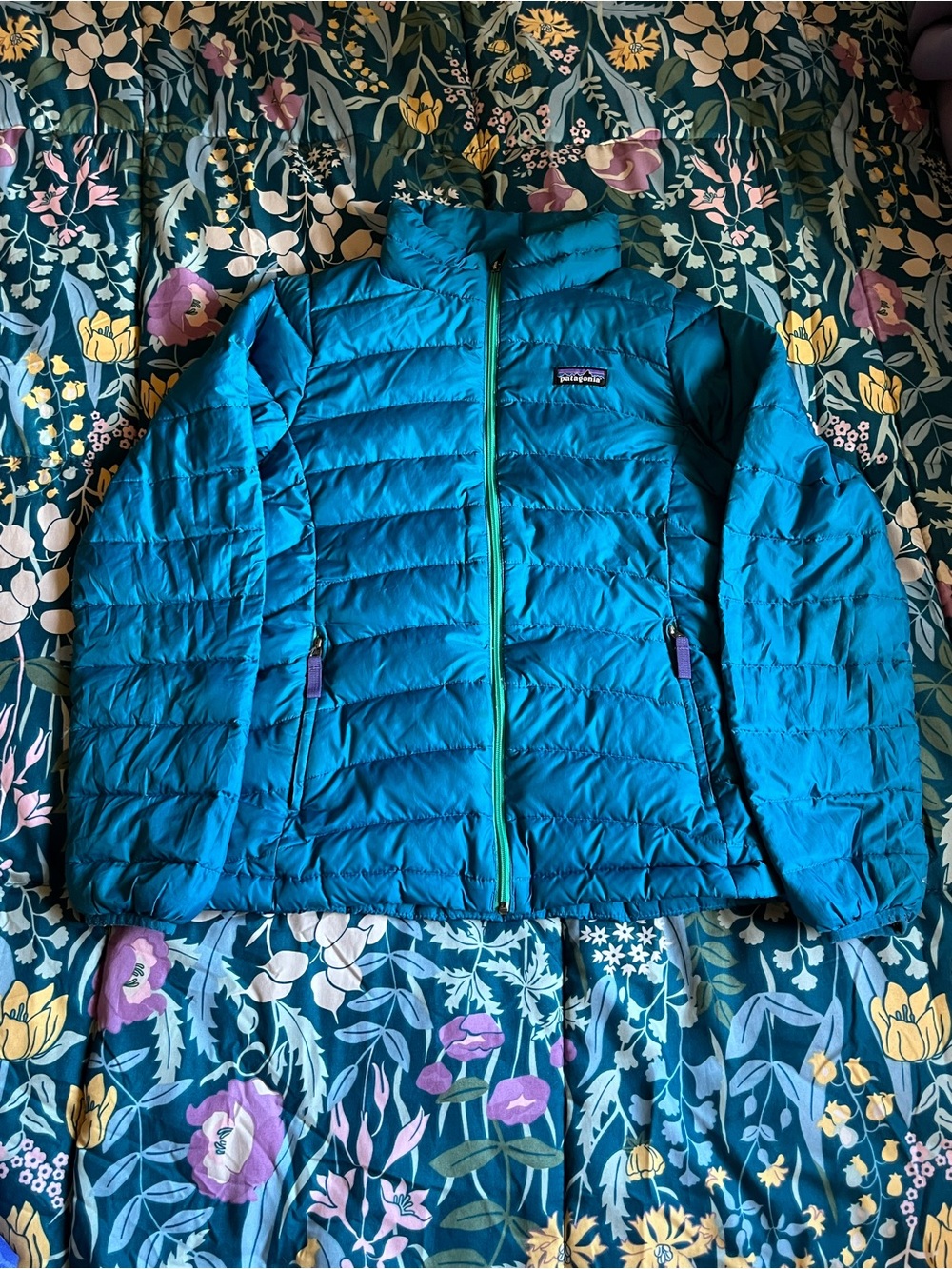 Patagonia Kids Blue Zip-Up Puffer Jacket Kids Size 12